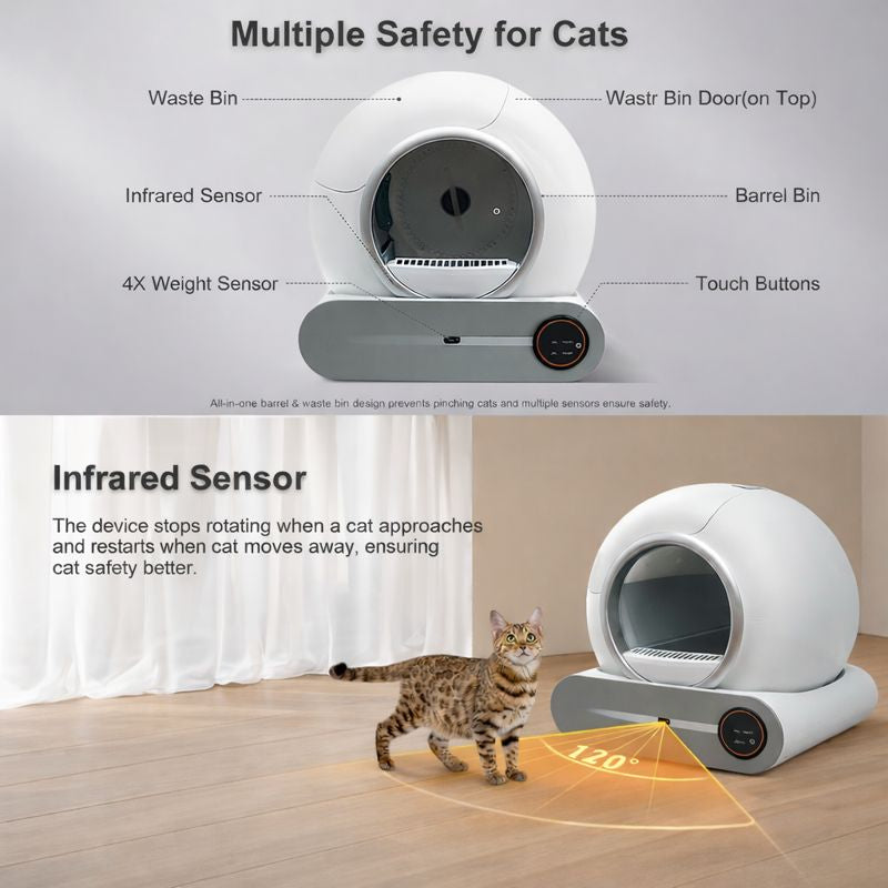 MIZUPAW Smart App Controlled Automated Cat Litter Box