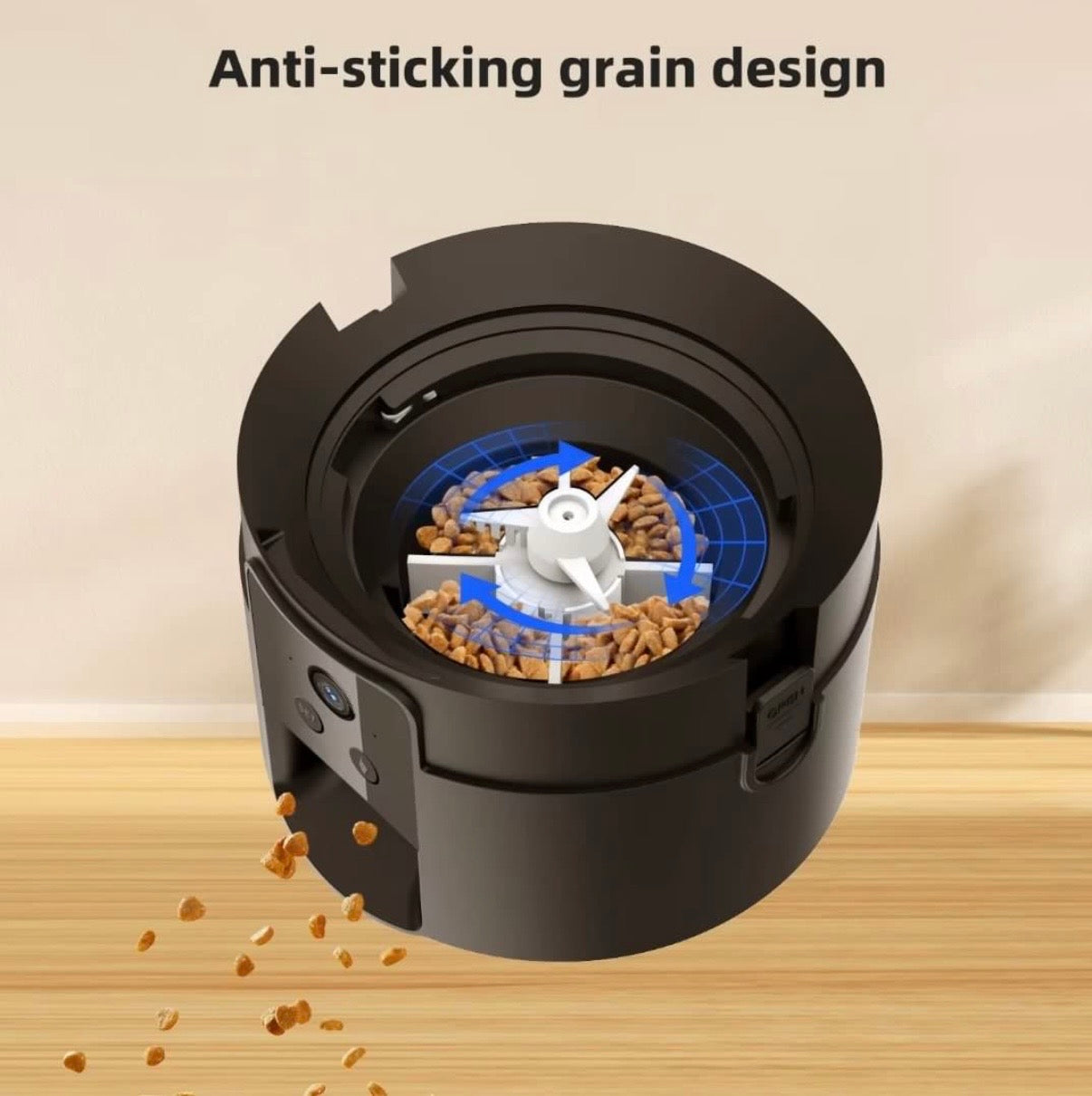 MIZUPAW  2 Litre Smart Pet Food Dispenser with Camera, Voice & App Control