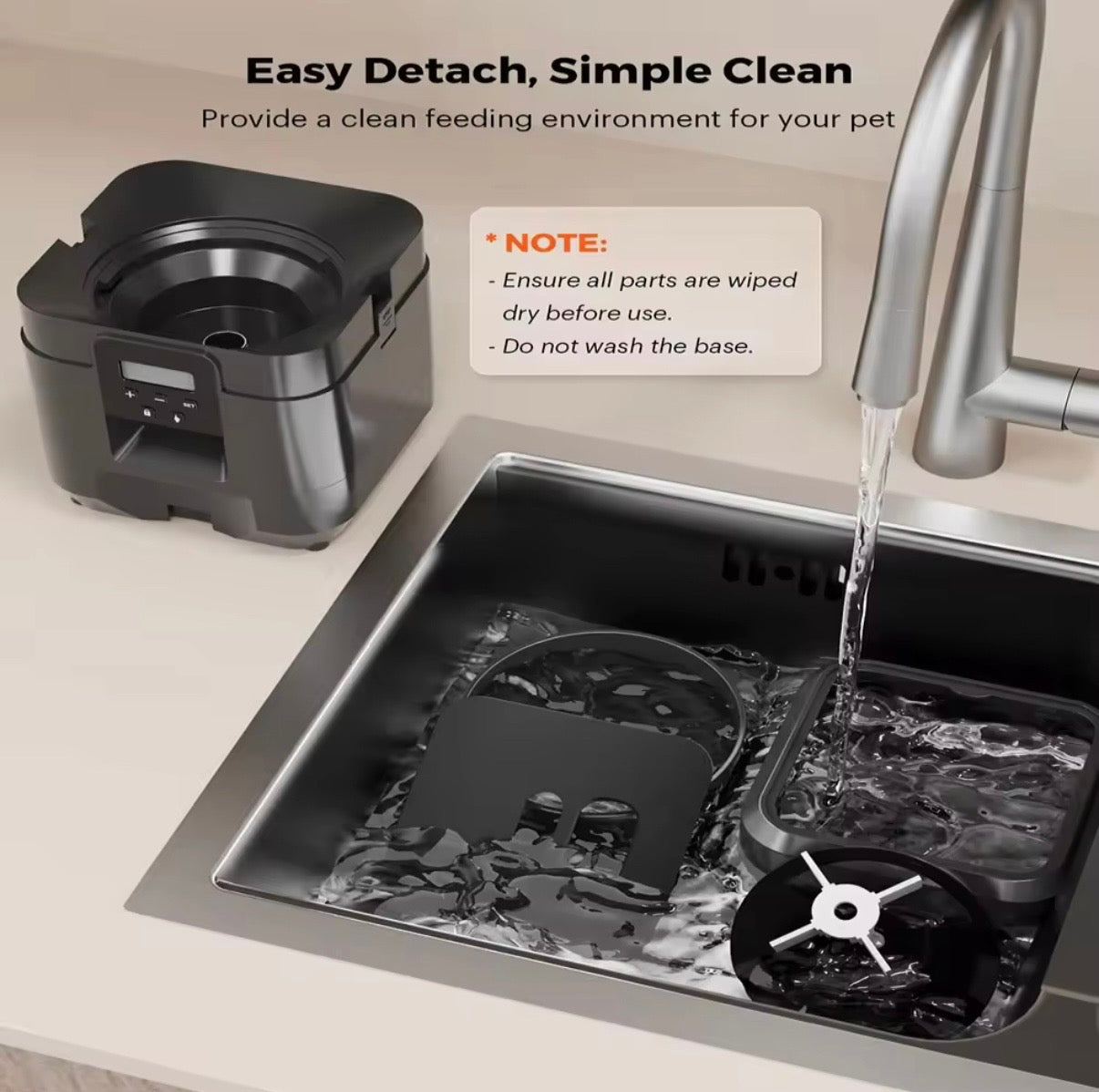 MIZUPAW  2 Litre Smart Pet Food Dispenser with Camera, Voice & App Control