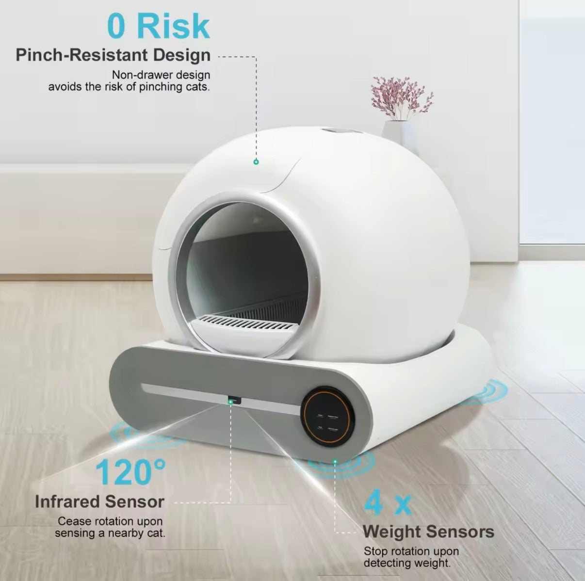 MIZUPAW Smart App Controlled Automated Cat Litter Box