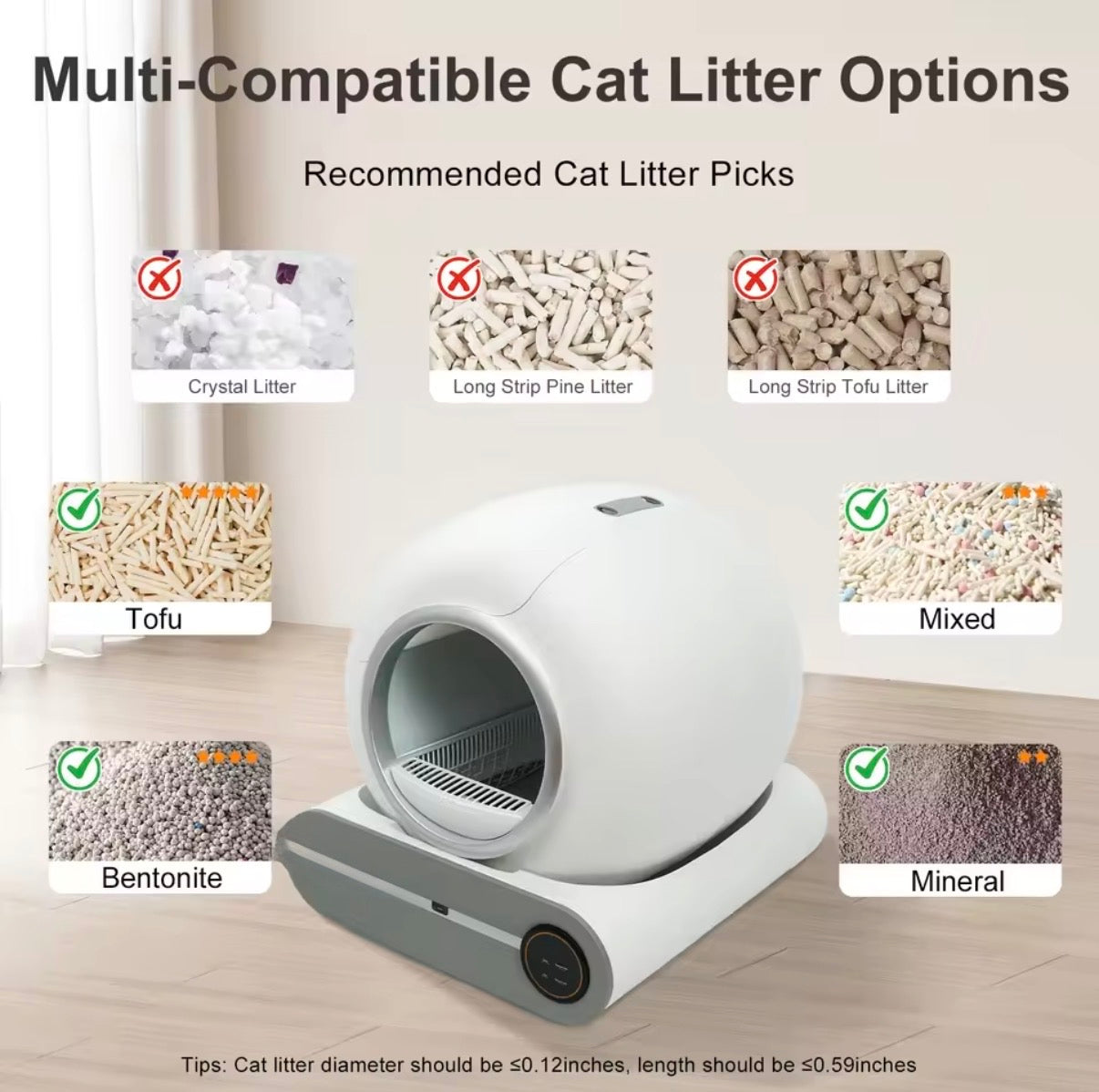MIZUPAW Smart App Controlled Automated Cat Litter Box